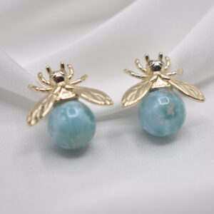 Aretes Larimar Bee